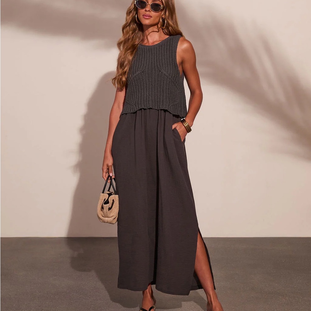 Saltwoven Crochet Bodice Maxi Dress